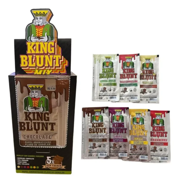 King Blunt Cx Mix Sabores C/25 Pacotes 5 Folhas (sem Tabaco)