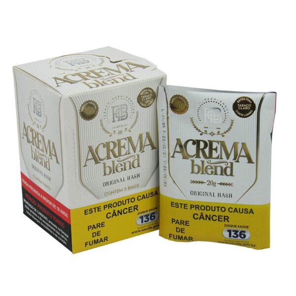 Tabaco Cx Acrema Blend Original Hash C/ 05 Unid 20g