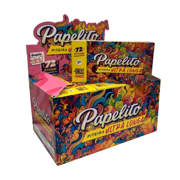 Piteira Cx Papelito Ultra Longa Dupla Cel 30li / 72fl 40x45