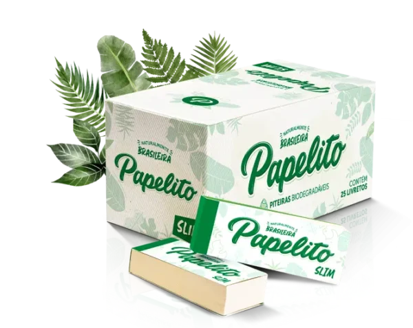 Piteira Cx Papelito Slim 25li / 36fl 55x20 Ref.207